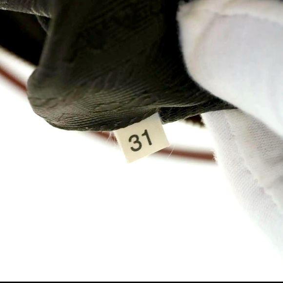 PRADA Tote Bag Wool Leather Brown Auth made in Italy ๐ฎ๐น๐น - Picture 10 of 11